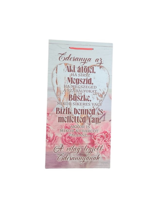 dekoračná tabuľa s maďarským nápisom édesanya- mama