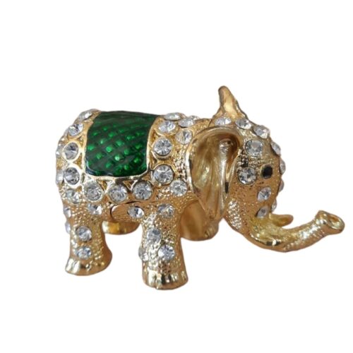 Šperkovnička zelený slon. Šperkovnicu sa dá otvárať a môžete si do neho vložiť drobnosti.