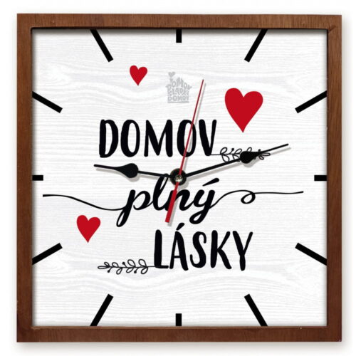 Nástenné hodiny domov plný lásky